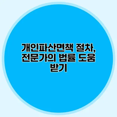 개인파산면책 절차, 전문가의 법률 도움 받기