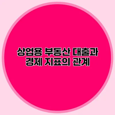 상업용 부동산 대출과 경제 지표의 관계