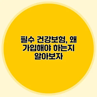 필수 건강보험, 왜 가입해야 하는지 알아보자