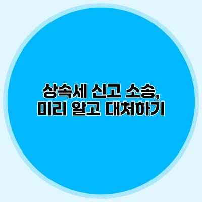 상속세 신고 소송, 미리 알고 대처하기