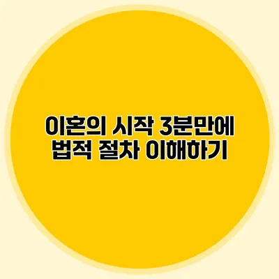 이혼의 시작 3분만에 법적 절차 이해하기