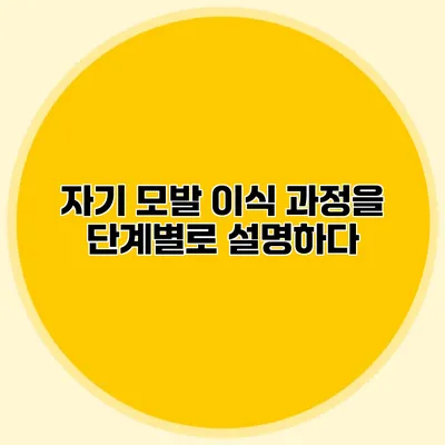 자기 모발 이식 과정을 단계별로 설명하다